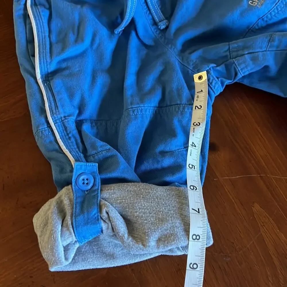Gap Kids Boys Size 4 Blue Lined Convertible Pants Pull On Pockets
